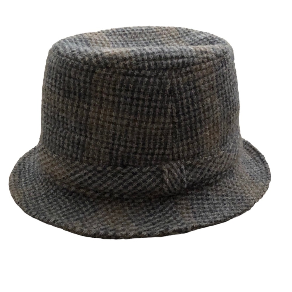 Vintage Pendleton Wool Tweed Hat Fedora Cap Gray Made In USA